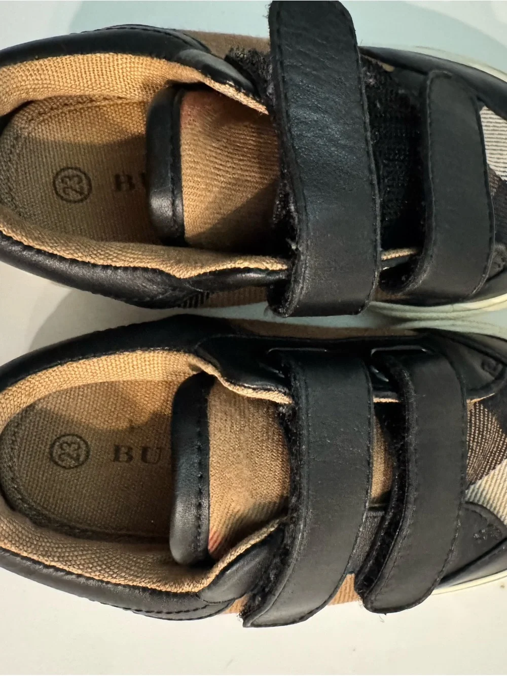 Burberry Brown and Black kids shoes 4 toddler